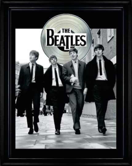 Beatles In London Framed with Silver LP 27.5" x 35.5"